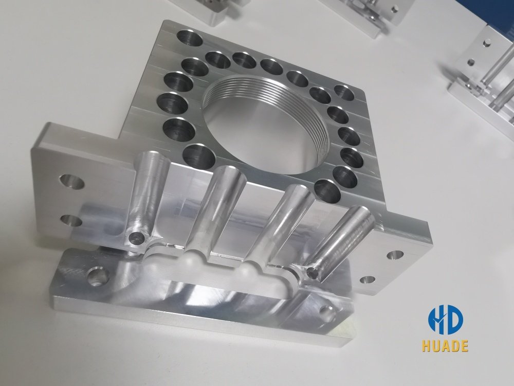 Cross-section view of a complex cnc machined automotive components by CNC