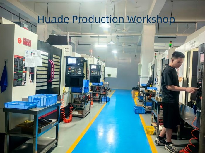 Dongguan Huade CNC machining workshop for precision parts production