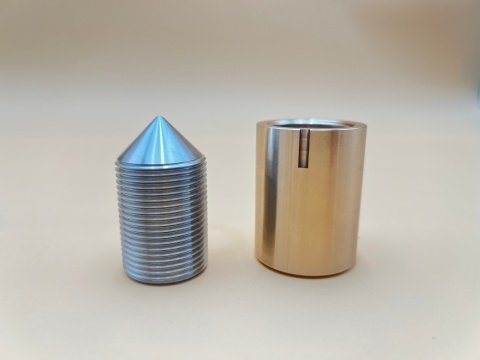 cnc machined threaded cone for speaker isolation