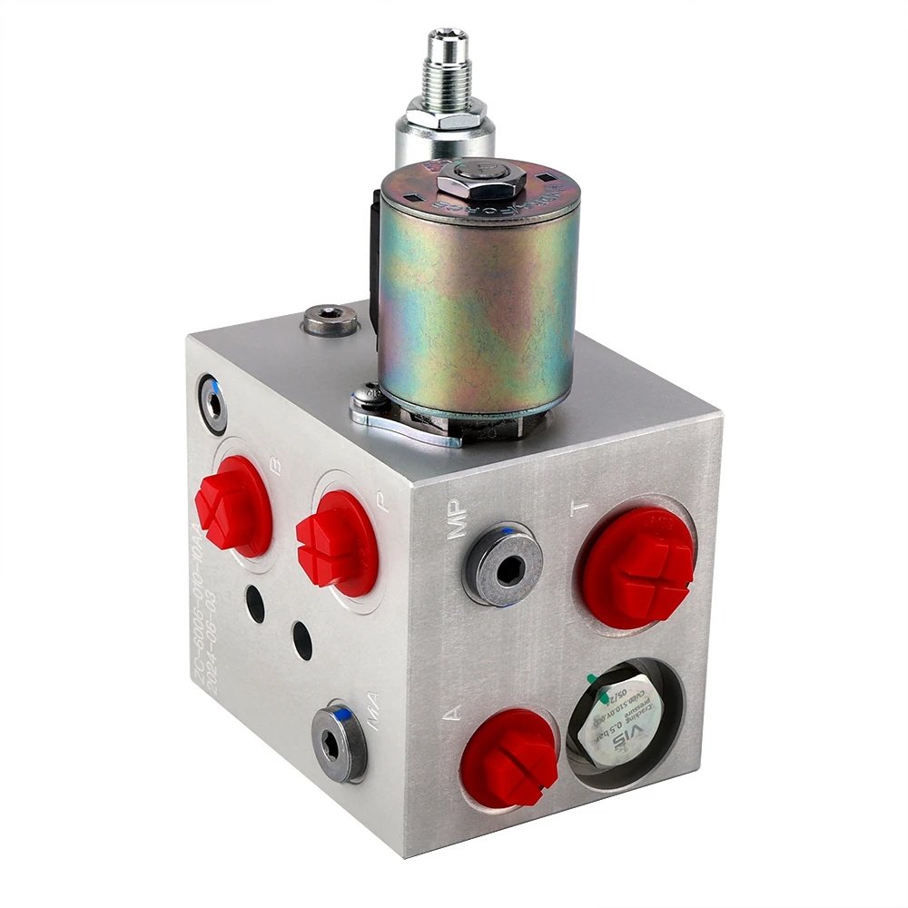 CNC machined hydraulic manifold block with precision ports and sealing surfaces